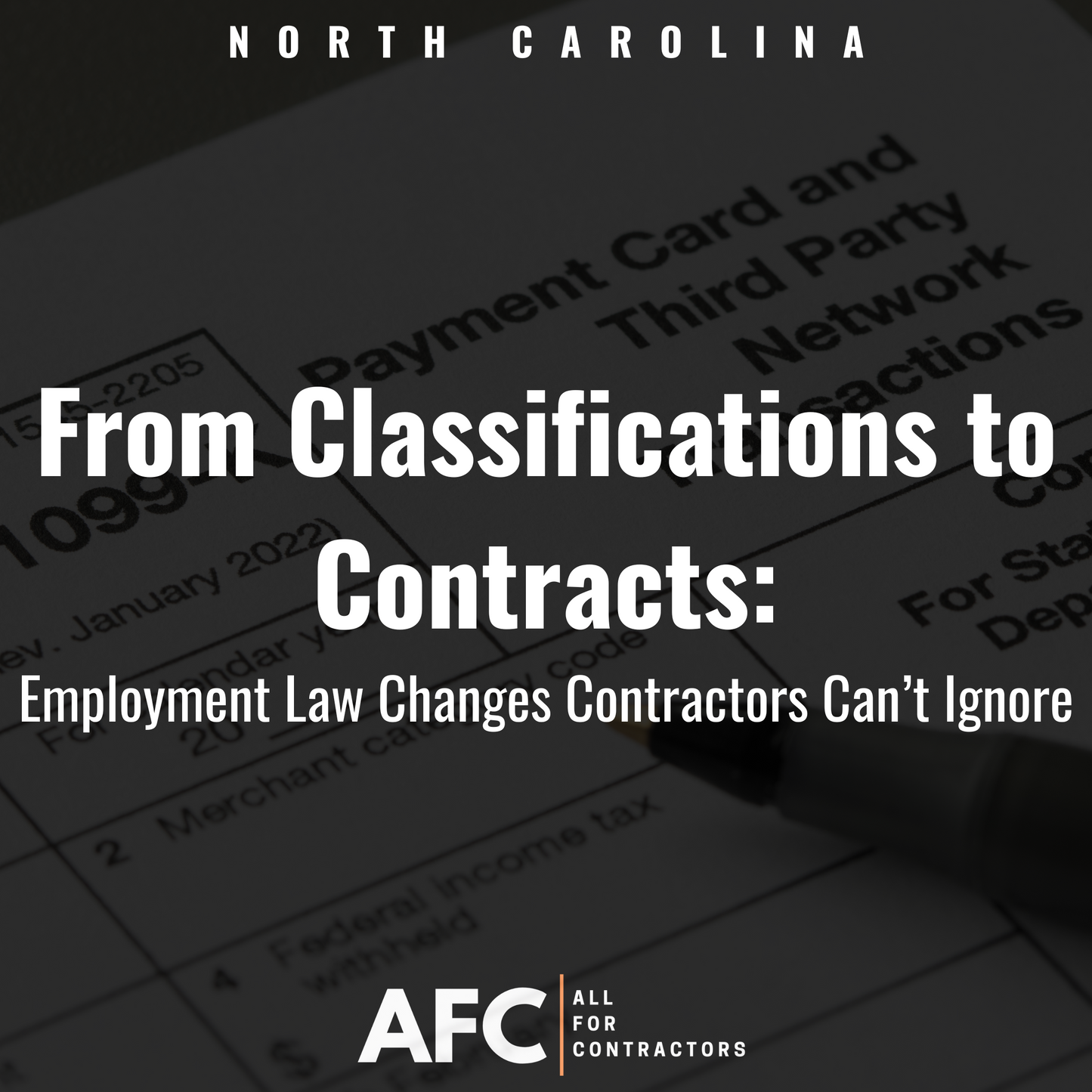 From Classifications to Contracts: Employment Law Changes Contractors Can't Ignore (2 Credit Hours)